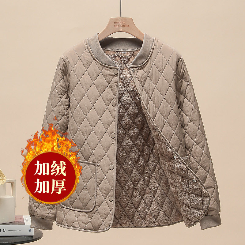 棉衣女2025冬季新款轻薄小棉袄休闲立领校服内穿保暖棉服短款外套