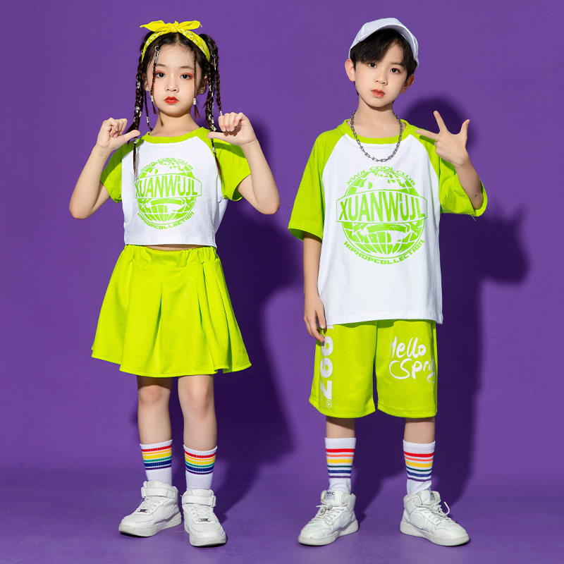 六一儿童啦啦队演出服女童街舞套装运动会开幕式服装合唱表演服潮