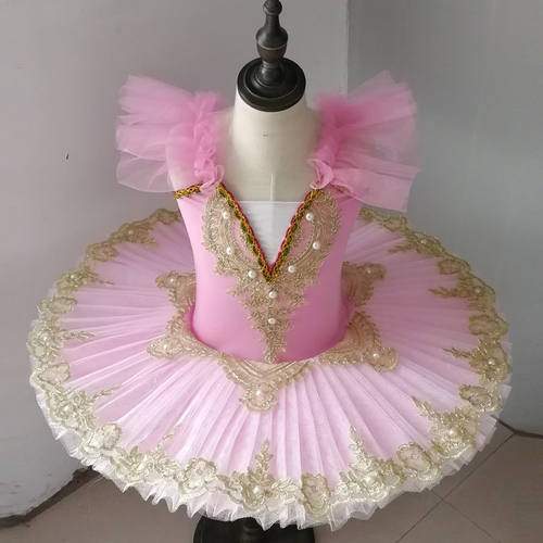 儿童芭蕾舞裙发光舞蹈演出服tutu蓬蓬纱裙女童吊带表演服天鹅湖裙