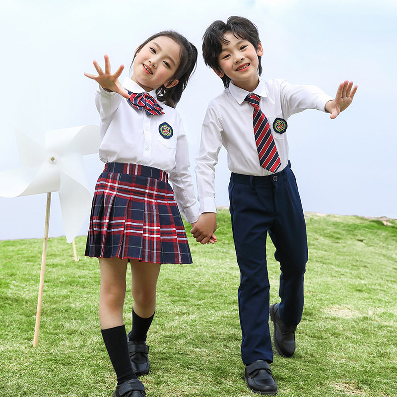 儿童大合唱表演服装英伦风校服诗歌朗诵演出服中小学生幼儿园园服