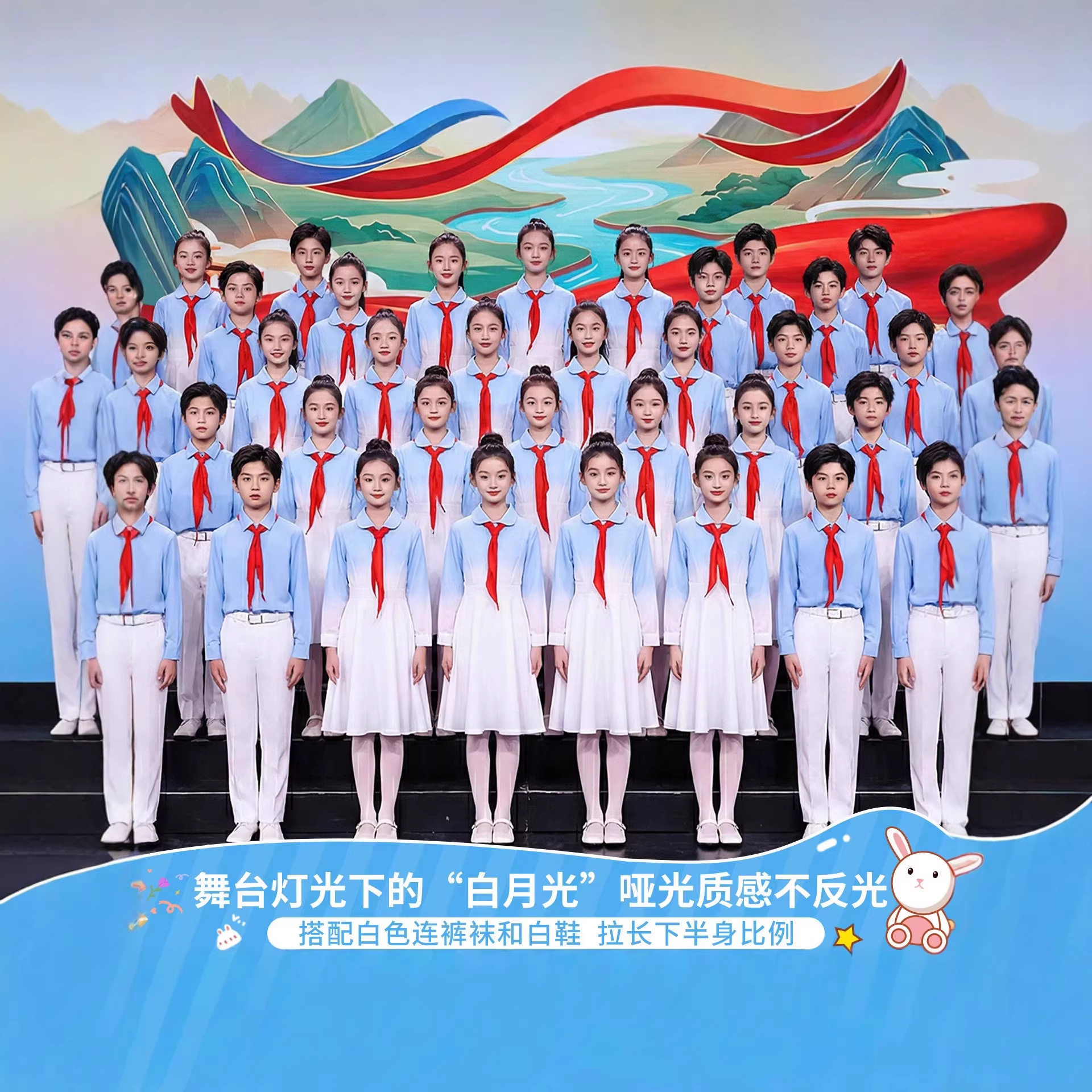 儿童合唱演出服中小学生演讲诗词朗诵比赛表演服装学院风男女礼服