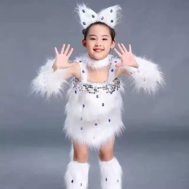角色扮演波斯猫儿童表演服花猫演出服动物圣诞节节幼儿园衣服猫