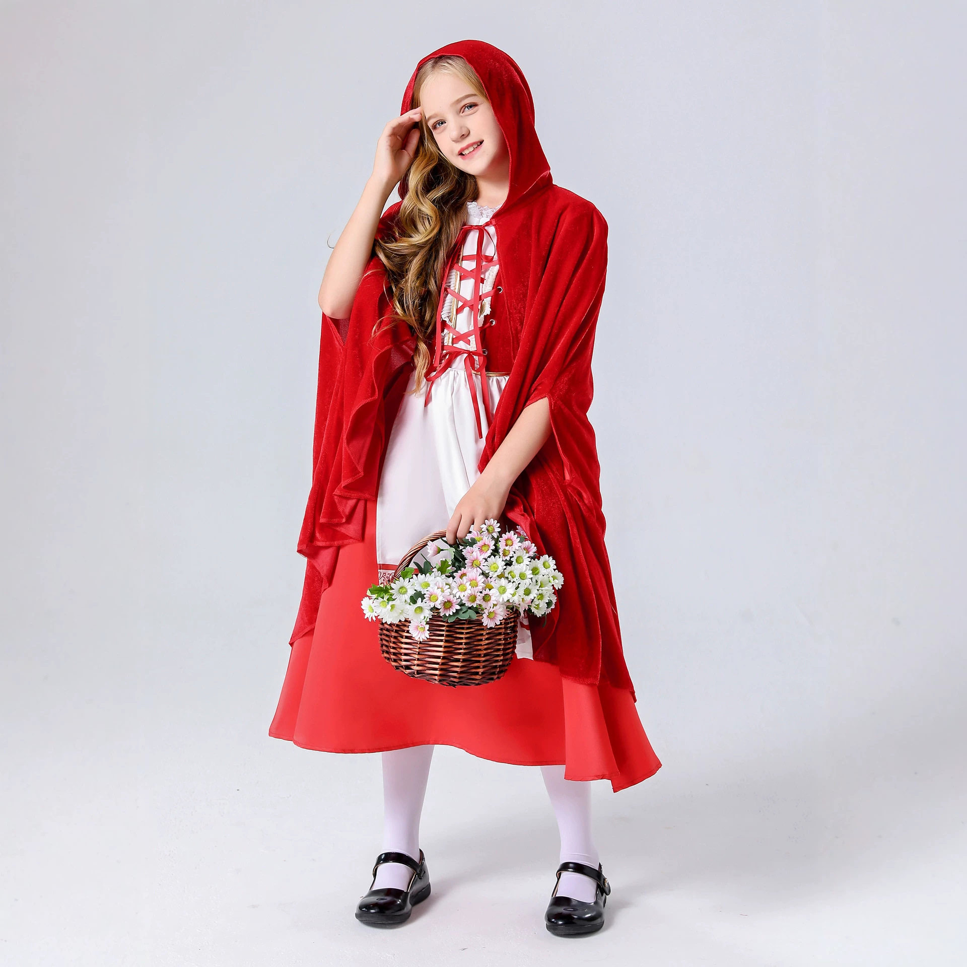 六一儿童节cosplay小红帽舞台话剧演出服 童话系列儿童表演服装
