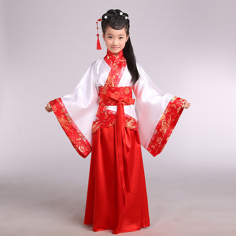 新款儿童古装汉服书生服男女国学班书生书童服三字经弟子规表演服