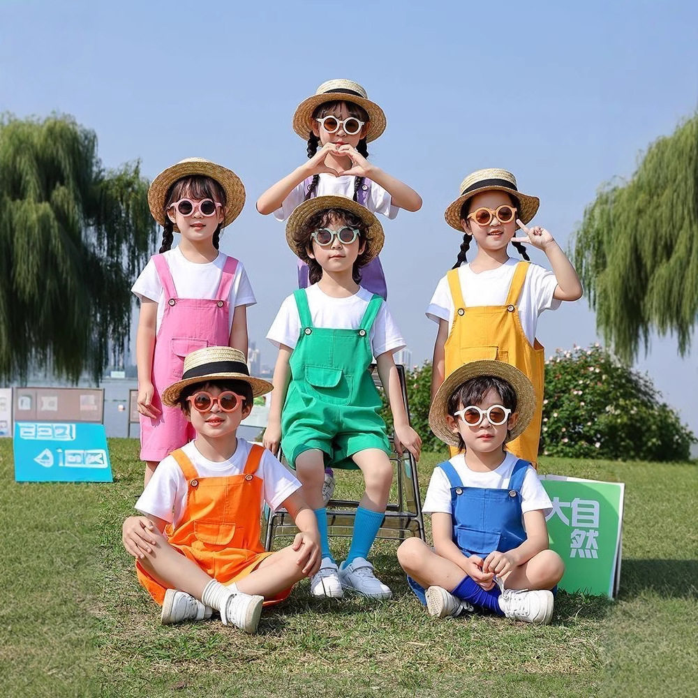 糖果色六一儿童演出服装幼儿园毕业拍照舞蹈表演服校园运动会班服