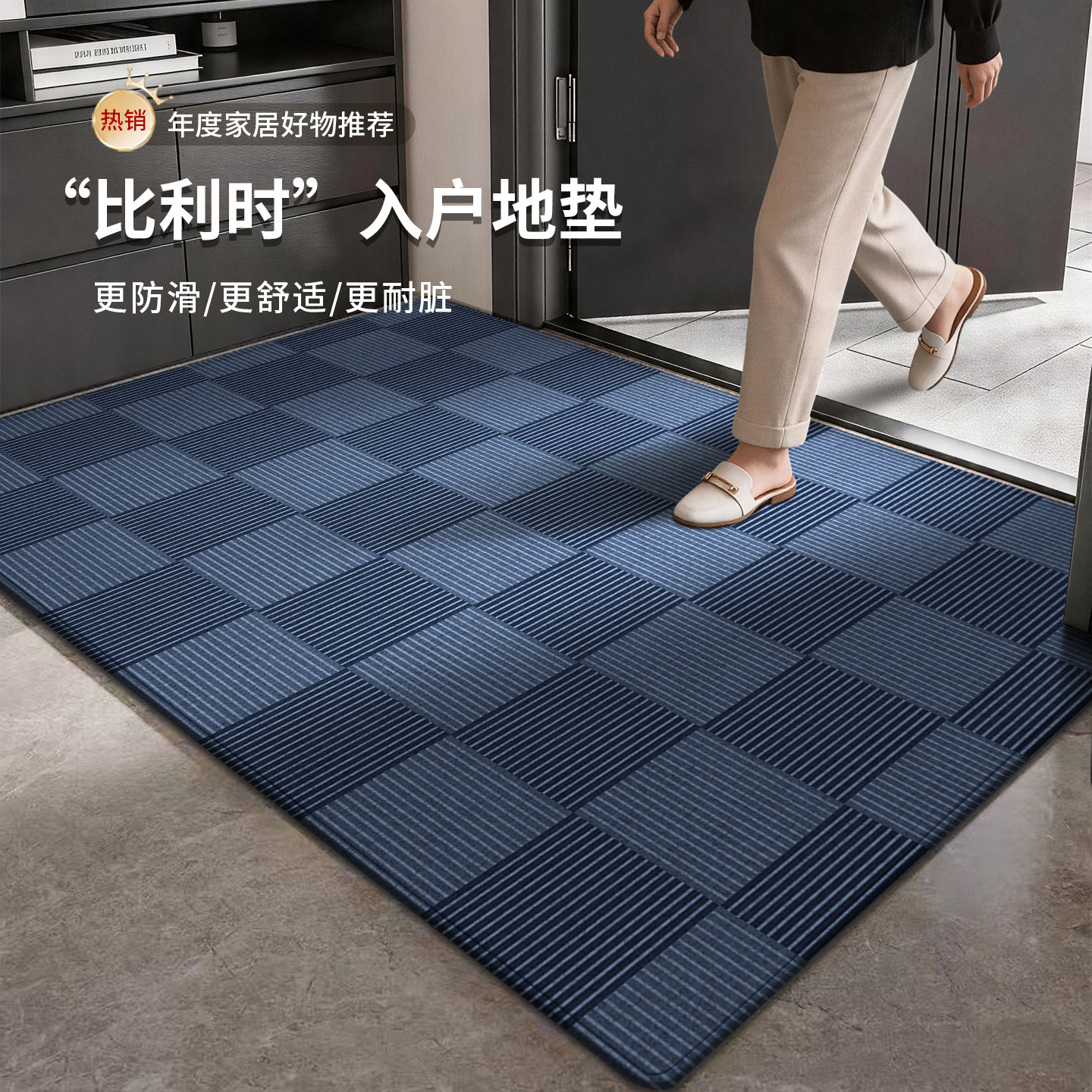 诗缇入户门玄关耐脏好打理地垫图片