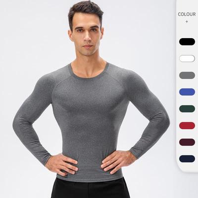 男士秋冬新款运动长袖户外跑步紧身训练T恤高弹速干健身服11515