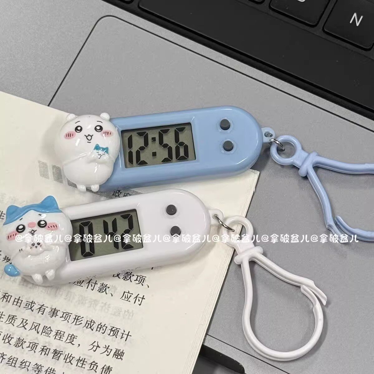 卡通可爱小吉小八电子表迷你便携小挂表学生学习上课时间表小时钟