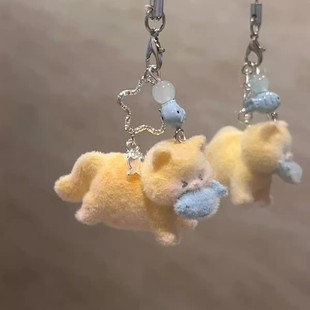 【胖橘小猫爱吃鱼】毛绒小猫手机链diy创意礼物相机包包可爱挂件