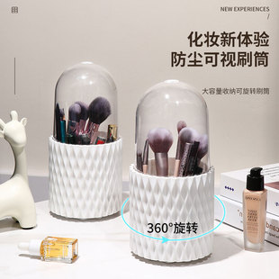 化妆刷收纳筒旋转防尘眉笔刷子梳妆台桌面分格收纳眼影散 店长推荐
