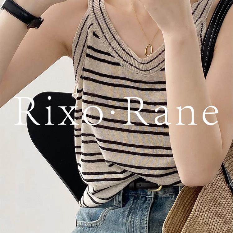 法国Rixo Rane ?天丝亚麻条纹针织吊带小背心女内搭女士无袖上衣,女装/女士精品,大码内搭,淘宝优惠券,粉丝福利购,淘宝优惠卷