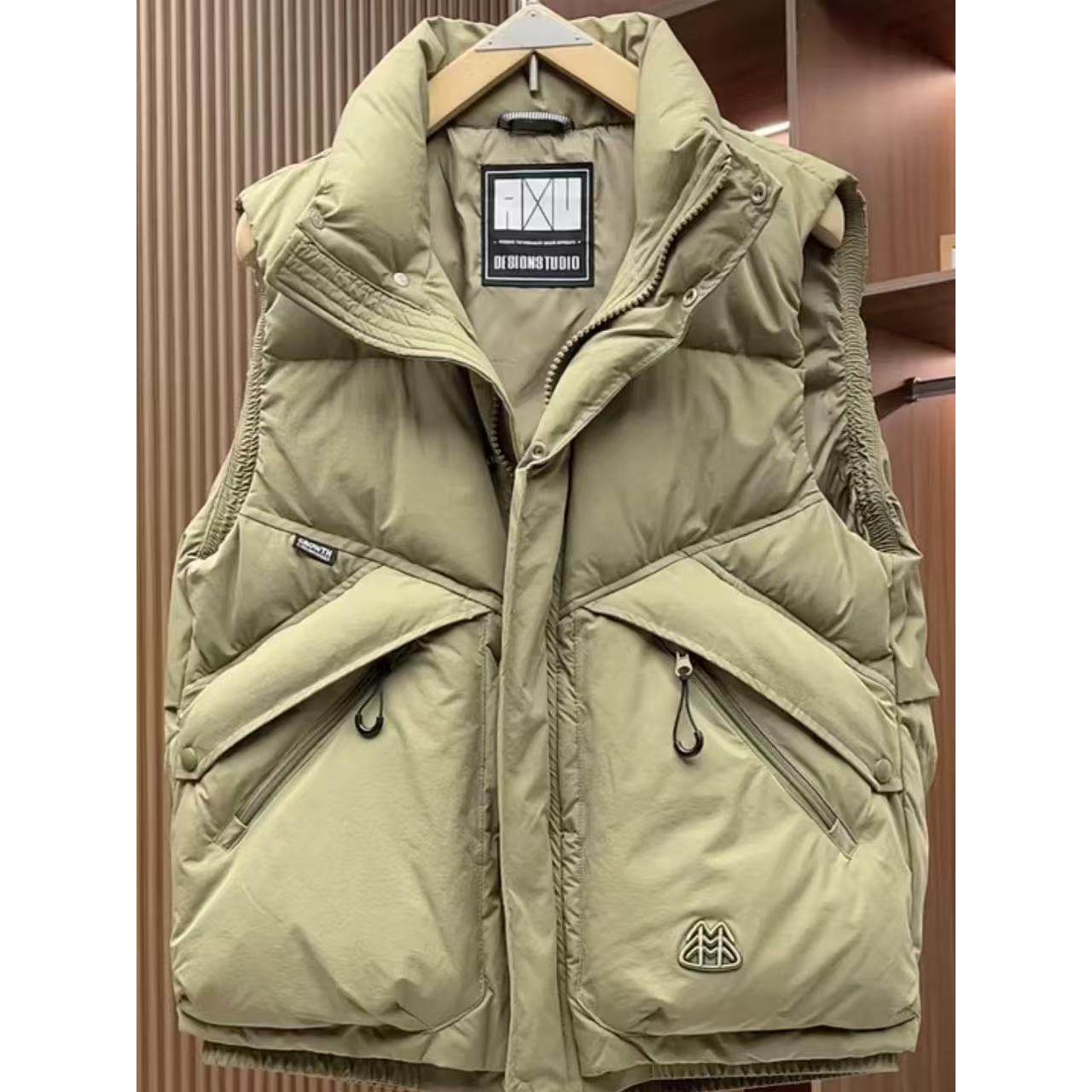 VIRRI CIAGA！立领加厚男士冬潮流百搭工装拉炼口袋休闲保暖外套,男装,羽绒马甲,淘宝优惠券,粉丝福利购,淘宝优惠卷