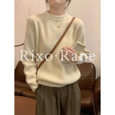 法国Rixo Rane 飒美高阶感⭐法式软糯圆领针织上衣打底衫慵懒毛衣