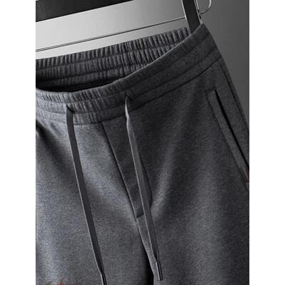 PALM CITY加厚纯棉宽松直筒2025年秋冬季休闲裤男厚款保暖卫裤男