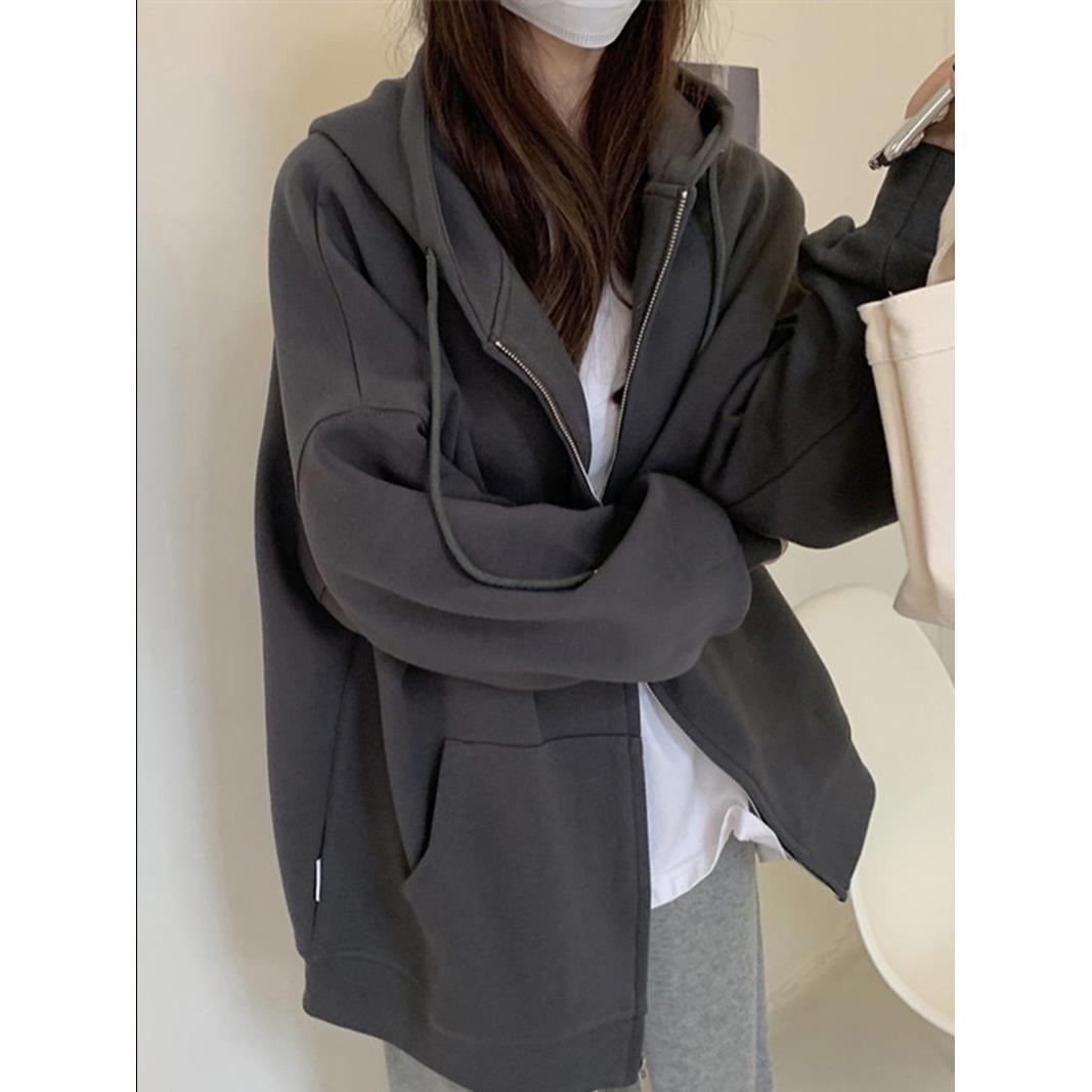 运动卫衣女春秋2025年新款韩版百搭宽松显瘦连帽开衫休闲小众外套