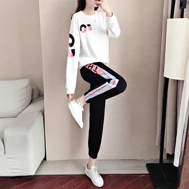 运动套装女2025秋装新款长袖韩版时尚洋气减龄显瘦休闲运动两件套