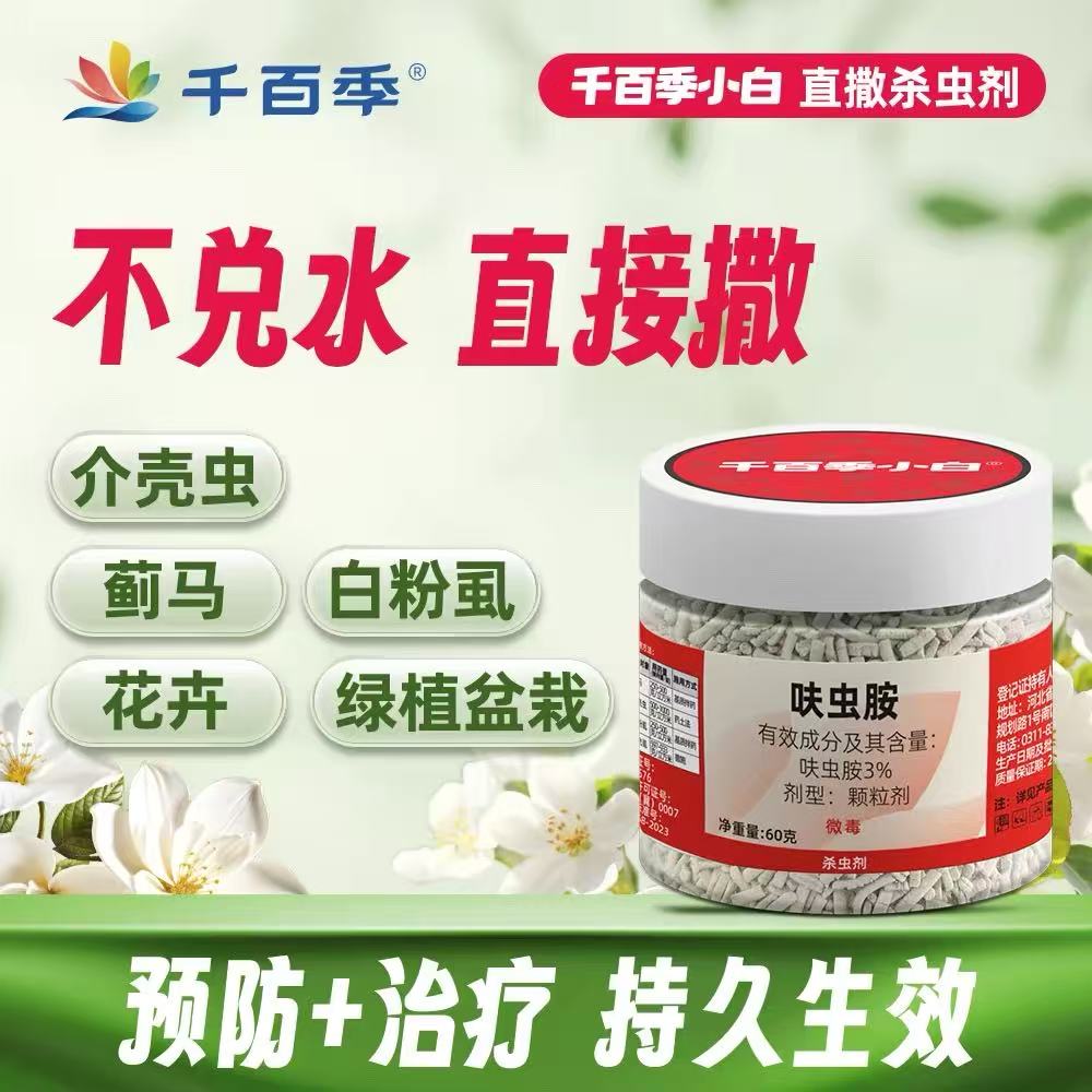 千百季内吸式小白药呋虫胺多肉蚧壳虫防虫药花卉小黑飞通用杀虫剂图片