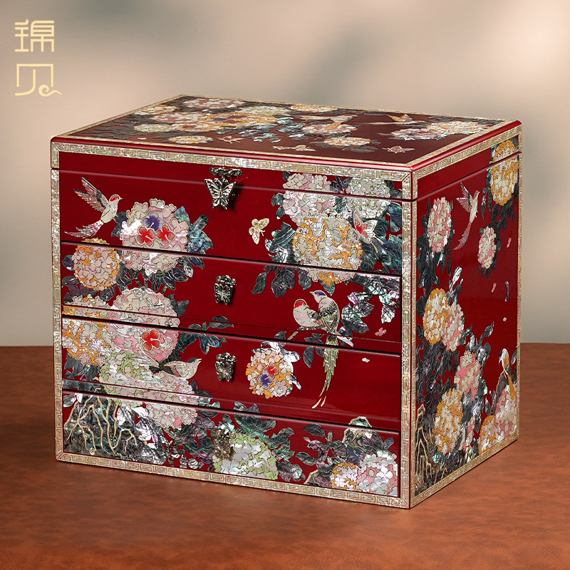 锦贝螺钿首饰盒结婚礼物送新人新娘订婚三金收纳盒送闺蜜高档礼品,节庆用品/礼品,创意礼盒/礼品套组,淘宝优惠券,粉丝福利购,淘宝优惠卷
