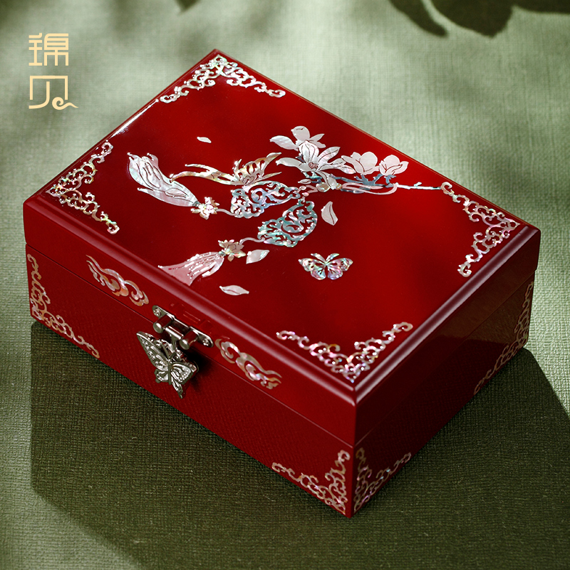 原创结婚首饰盒锦贝国潮