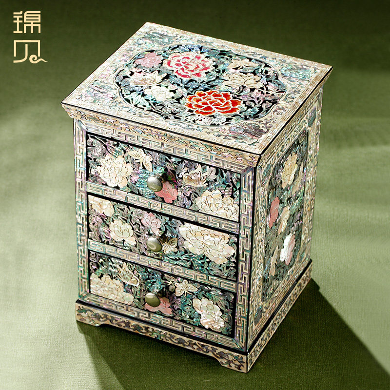 锦贝螺钿首饰盒商务送礼首饰盒