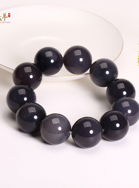 天然和田玉青花水墨手串精品老料