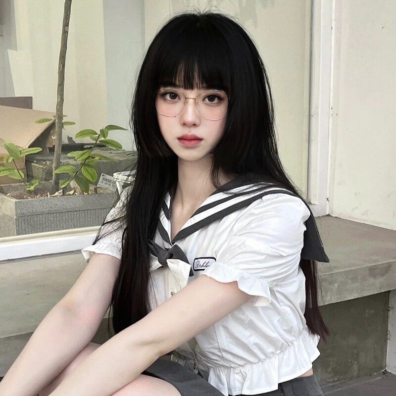网红假头女长Lolita公主切黑色