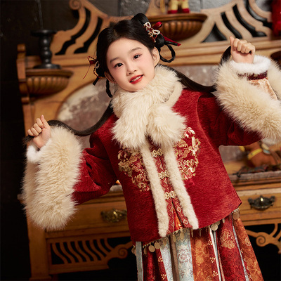 十三余加厚冬季女童毛领围脖