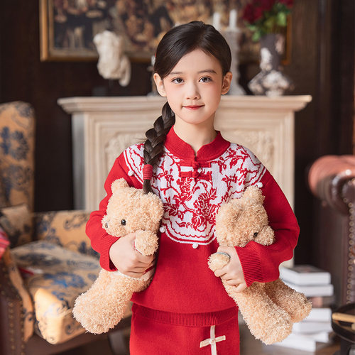 童装十三余童装冬女童加绒加厚