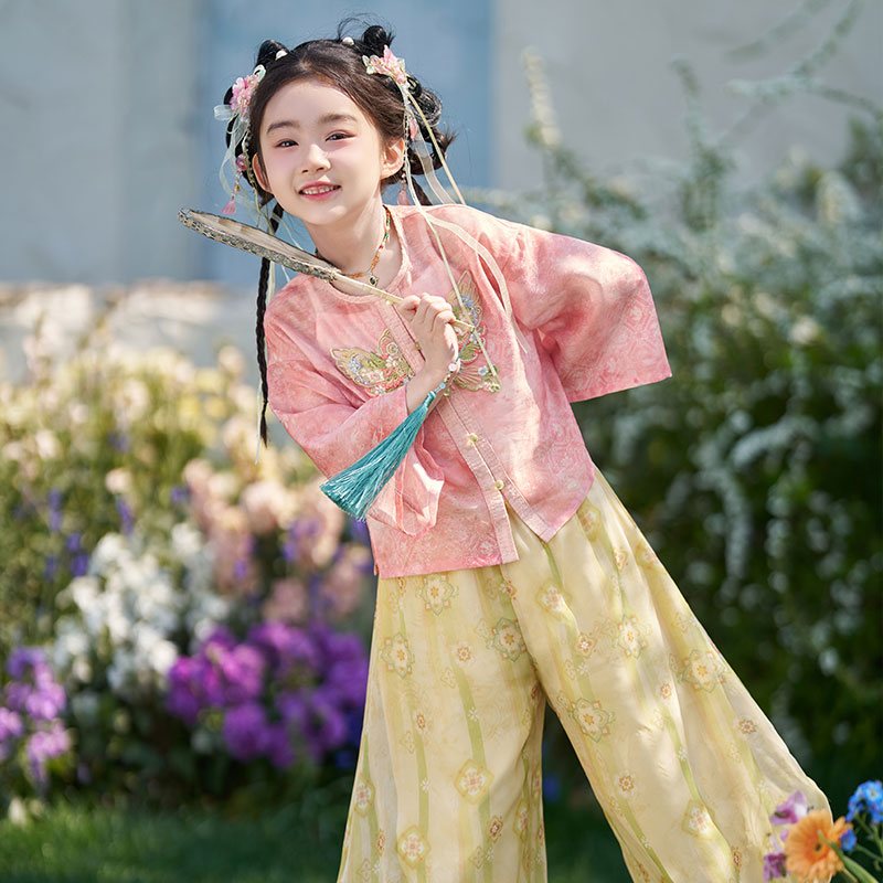 国风汉服刺绣新中式唐装灯笼裤