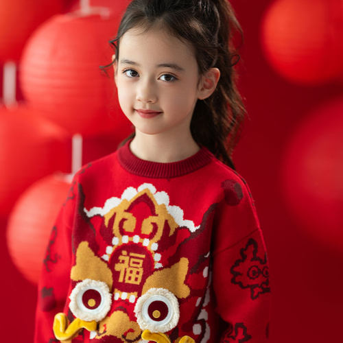 国风儿童毛衣2023新款十三余童装