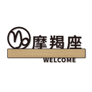 亚克力镂空个性标志牌饭店酒店牌室包厢门牌贴茶楼茶社电竞雅间指示牌十二星座双鱼天蝎水瓶射手金牛座标示牌