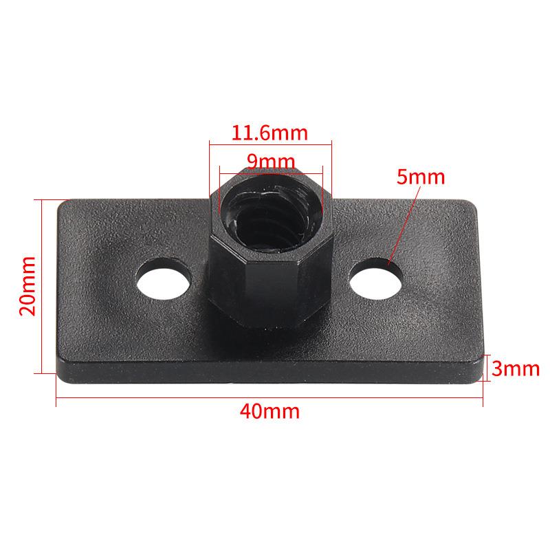 KIGRONdB016打印机配件 长母方形塑料T型T8丝杆螺座ON丝杠固定座
