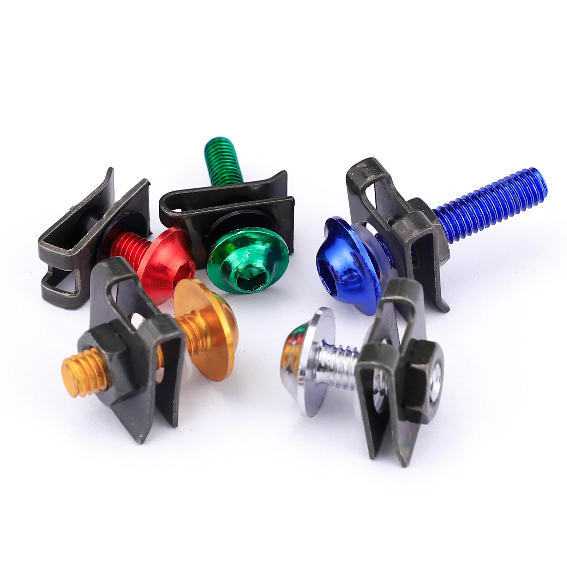 铝合车金改装配件彩色螺丝内角螺六丝802摩托车装夹子铝螺套装丝M