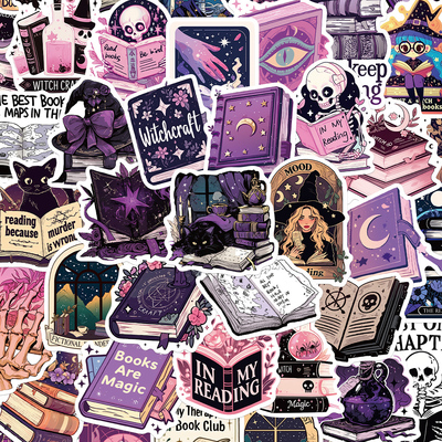 100张书虫贴纸卡通复古艺术学生儿童装饰手账桌面手机笔记本