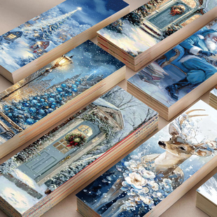 30张搞笑海洋动物纸质书签卡通可爱卡片书页标记阅读精致装饰书签