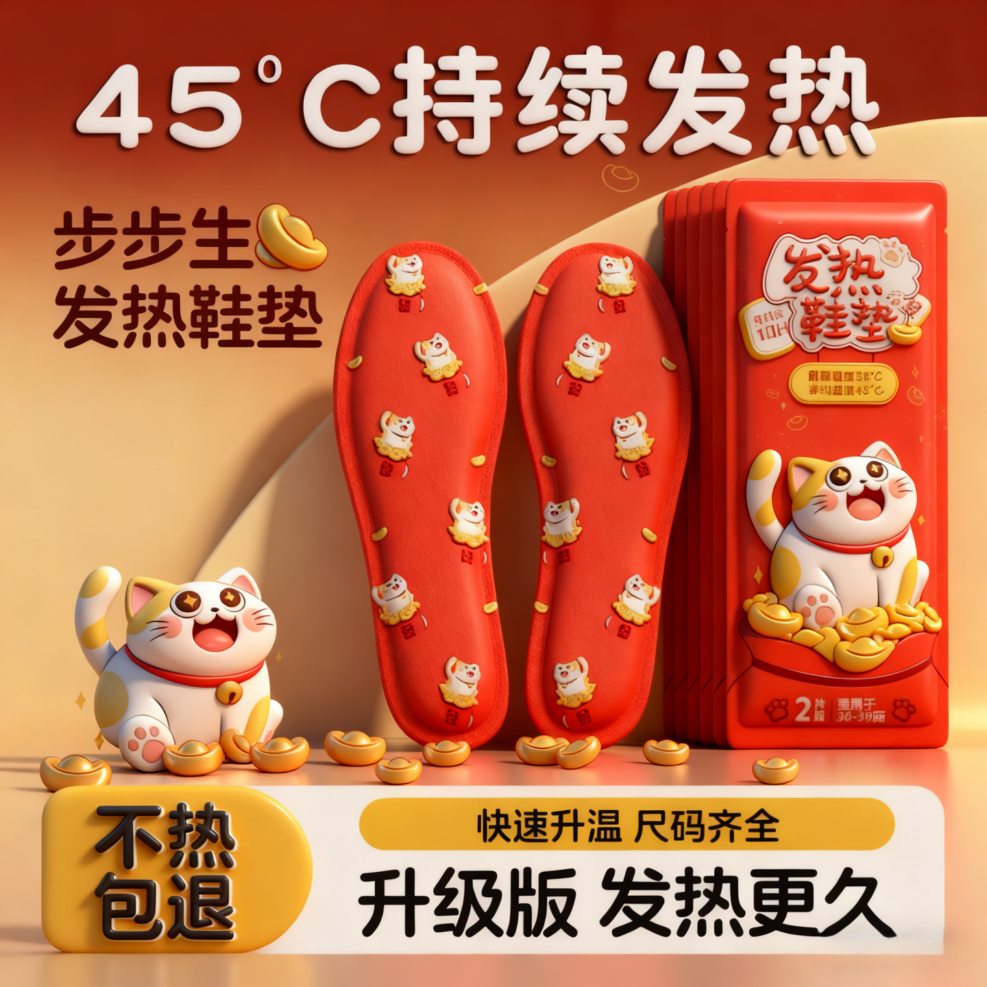 儿童发热鞋垫暖脚神器冬季女男自发热恒温加热暖足贴冬天保暖宝宝