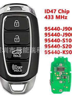 适用于现代智能卡钥匙4键ID47433频率95440-J9000/J9001/S1000