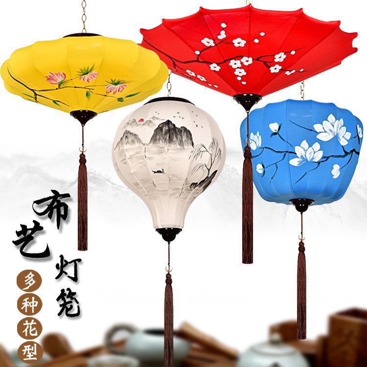 彩绘伞形网红灯笼景区餐厅院子户外古典宫灯国风防水灯笼喜庆