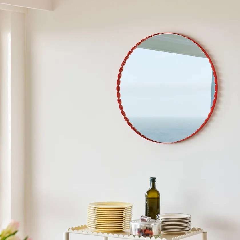 丹麦HAY ARCS MIRROR新品弧形镜全身穿衣镜圆形镜子上墙装饰镜子