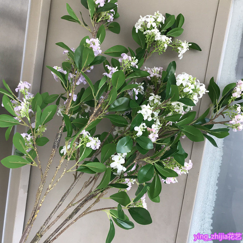 仿真丁香花茉莉花豆叶花田园小野花家居单只/束装饰假花绢花布置
