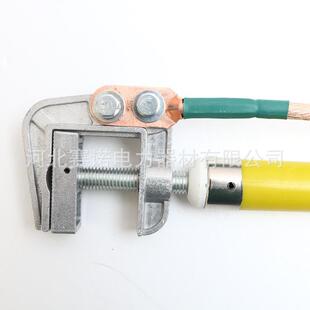 双线耳接地线夹压铸型铜线夹接地棒头接地线夹子双孔线鼻子用