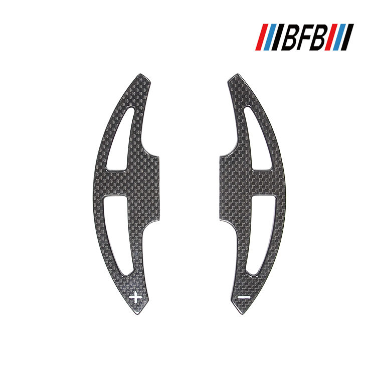 适用宝马E92M3/1M/X5MX6M改装Autotecknic碳纤平纹方向盘换挡拨片