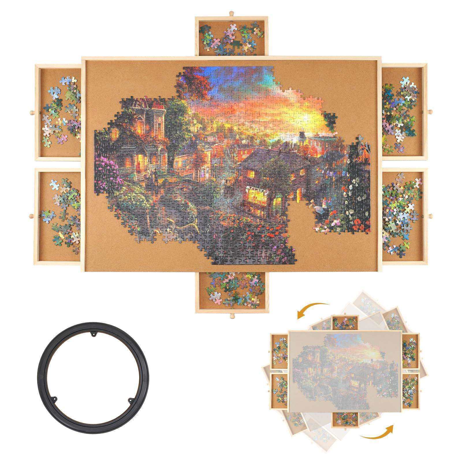 拼图桌木质拼图桌收纳拼图六抽成人儿童拼图分类桌拼图板,畜牧/养殖物资,畜牧/养殖器械,淘宝优惠券,粉丝福利购,淘宝优惠卷