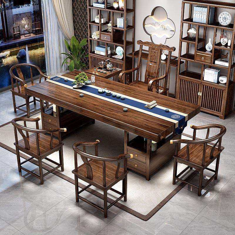 实木大板茶桌椅组合一桌五椅家用茶台茶几办公室泡茶桌一体一整套,清洗/食品/商业设备,风口/风叶/风机配件,淘宝优惠券,粉丝福利购,淘宝优惠卷
