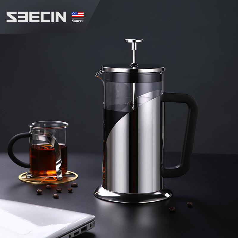 seecin法压壶鑫鑫冲茶器不锈钢法压壶泡茶壶法压壶