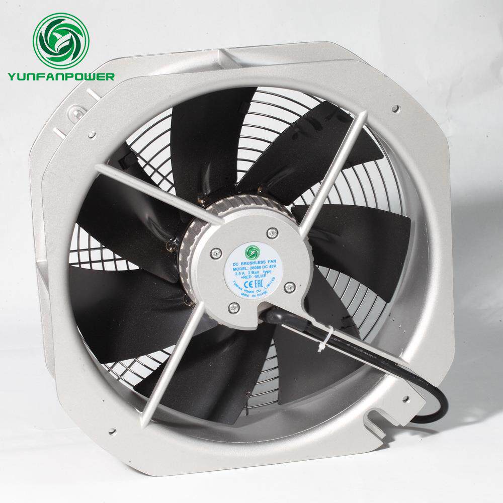 28080DC24V48V直流铝合金外壳风扇储能光伏电源机箱大风量