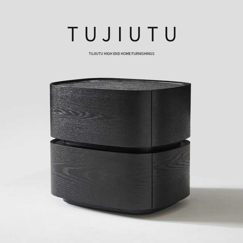 新款意式极简床头柜现代卧室家用设计师款高级感岩板床边柜2025,住宅家具,床头柜,淘宝优惠券,粉丝福利购,淘宝优惠卷