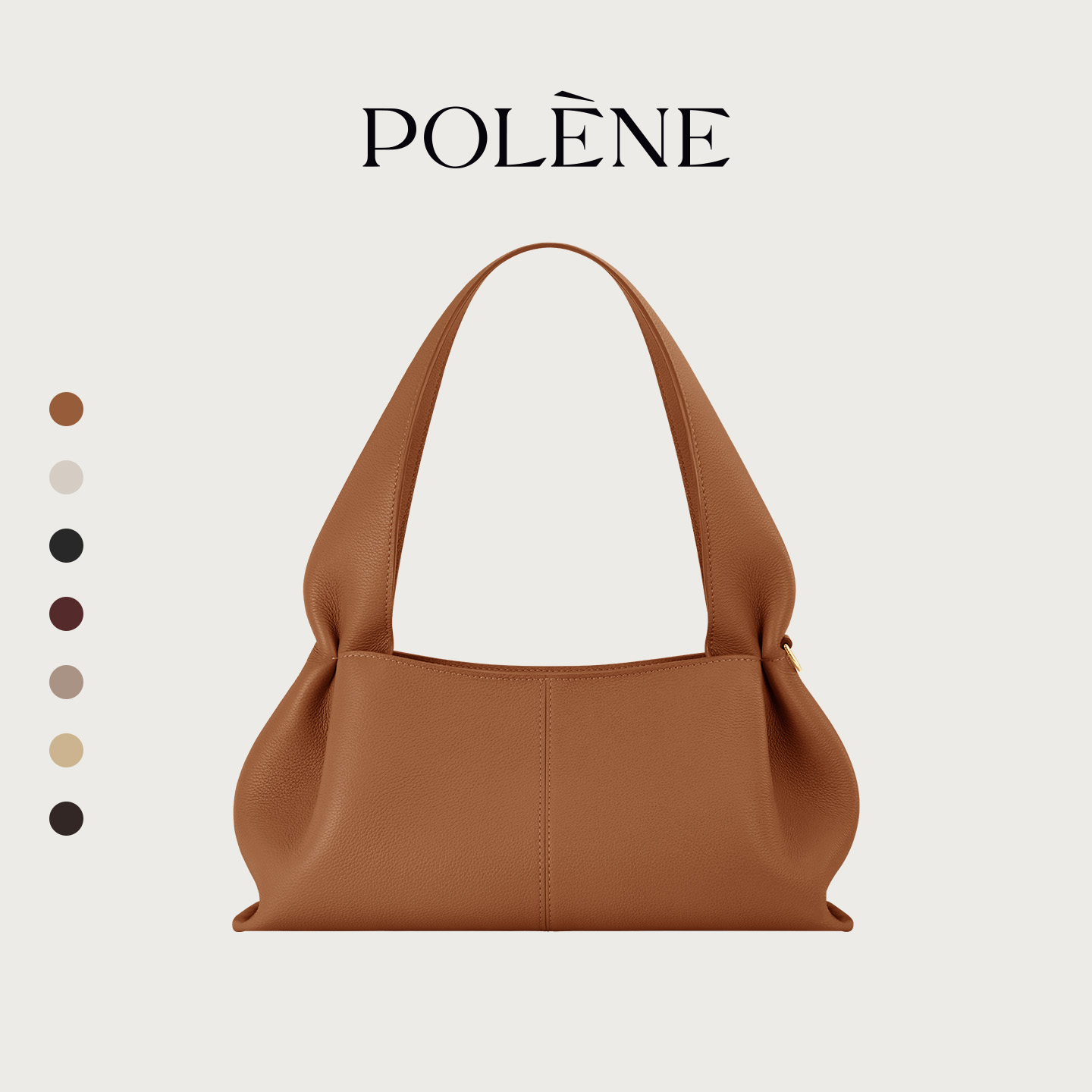 【秋冬新品】Polene波灵恩Number Nine East-West 牛皮手提单肩包