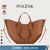 Polene波灵恩Cyme荔枝牛皮大容量通勤托特包手提单肩包 明星同款