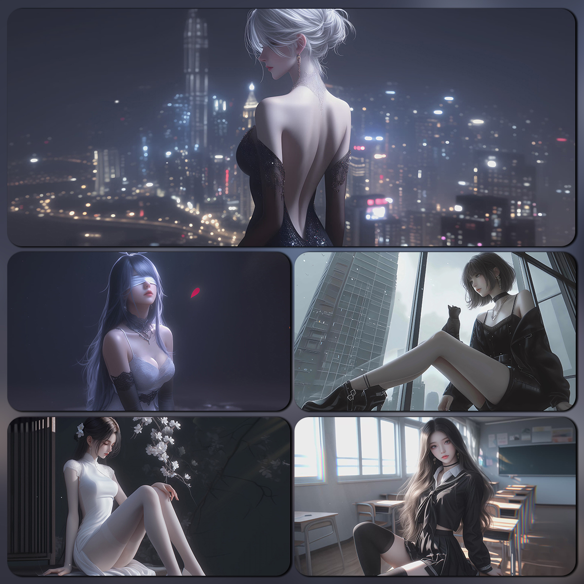 禁欲系女神鼠标垫电竞游戏桌垫